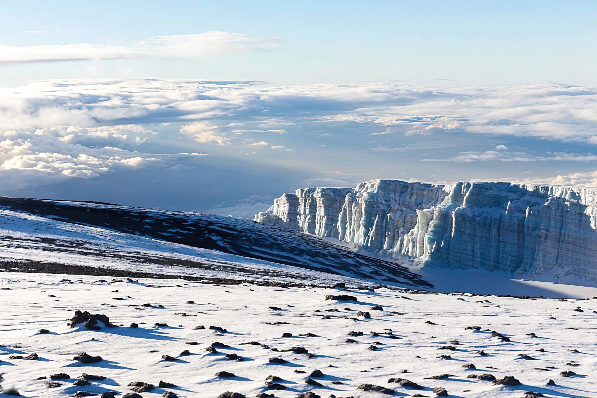 mount kilimanjaro glacier of southern ice field 02