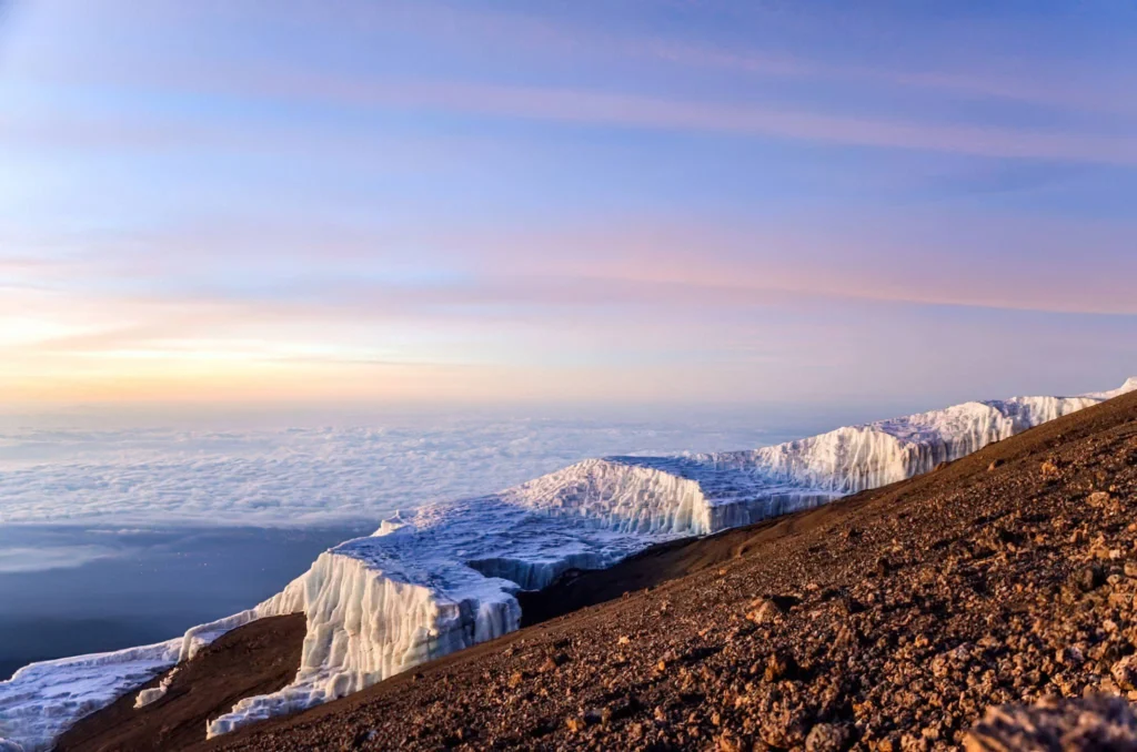 mount kilimanjaro glacier of southern ice field